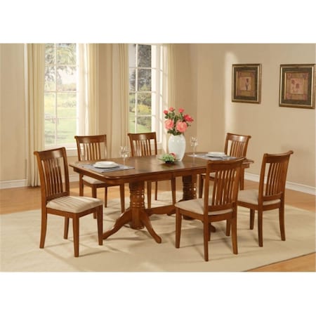 East West Furniture 5 Piece Dining Room Table Set Dining Table With A Leaf and 4 Chairs For Dining NAPO5-SBR-C